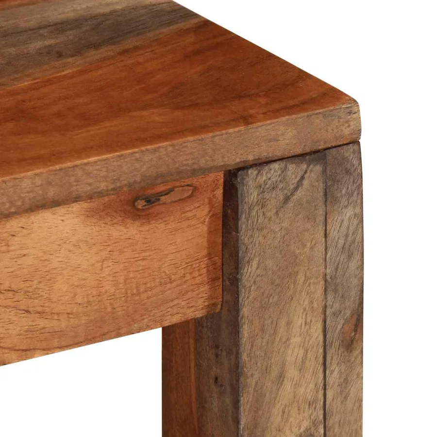 Table basse 60x60x35 cm bois massif d'acacia - 5