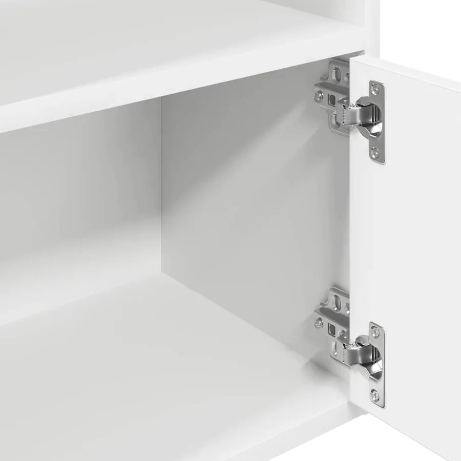 Bibliothèque blanc 31x24x127 cm bois d'ingénierie - 8
