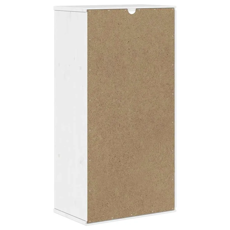 Armoire latérale ODDA blanc 40x24x79 cm bois massif pin - 7