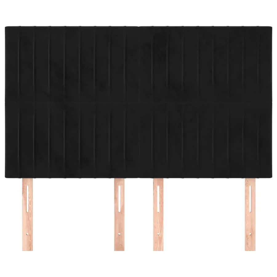 Tête de lit Noir 144x5x118/128 cm Velours - 3