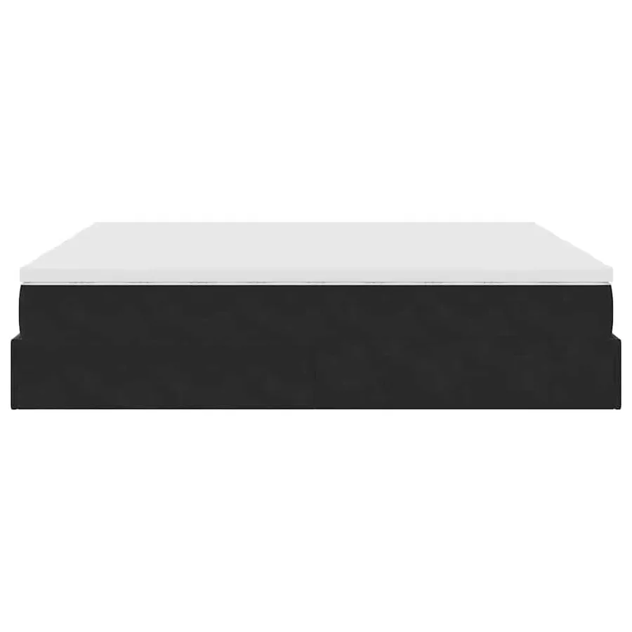 Cadre de lit ottoman avec matelas noir 160x200 cm velours - 8