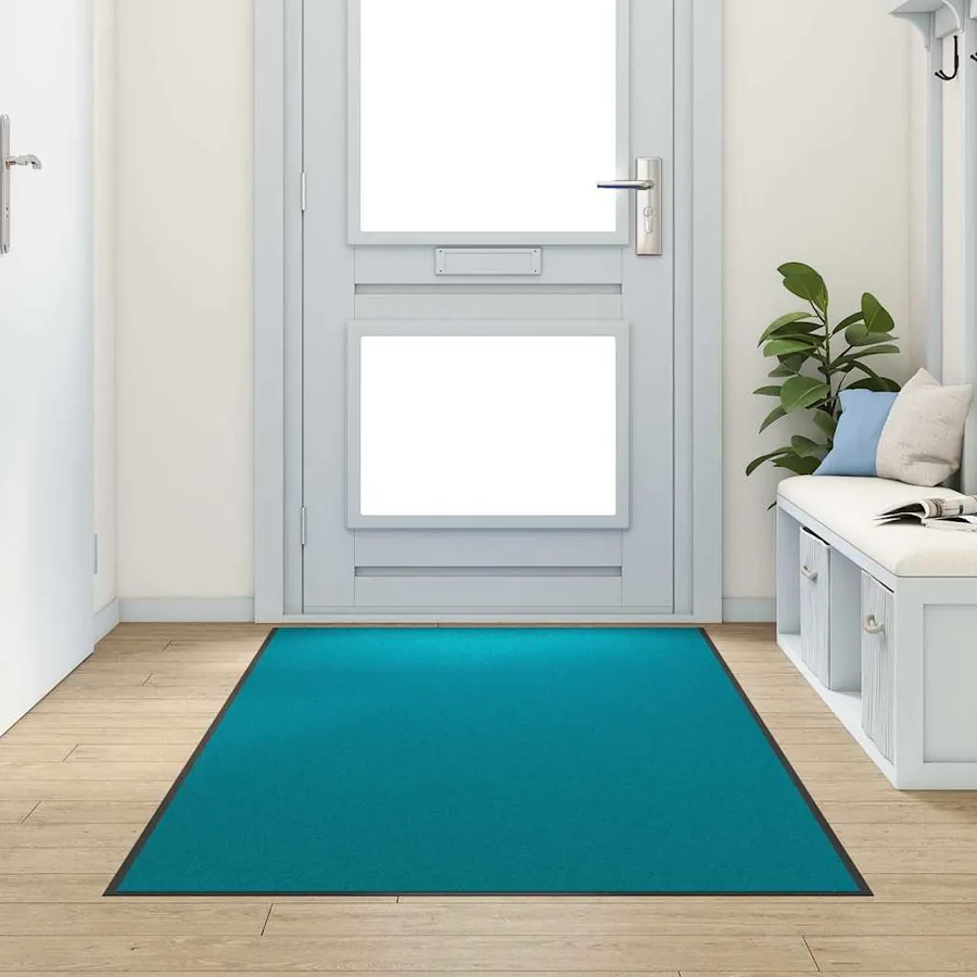 Tapis d'entrée Cyan et Noir 120 x 300 cm 100% Polyamide
