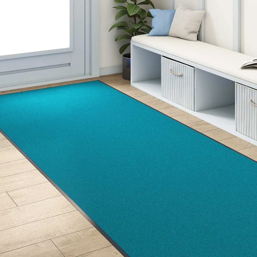Tapis d'entrée Cyan et Noir 120 x 300 cm 100% Polyamide - 3