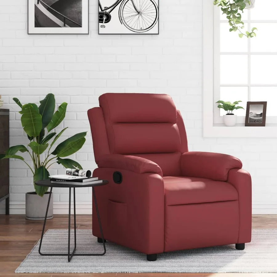 Fauteuil inclinable Rouge bordeaux Similicuir