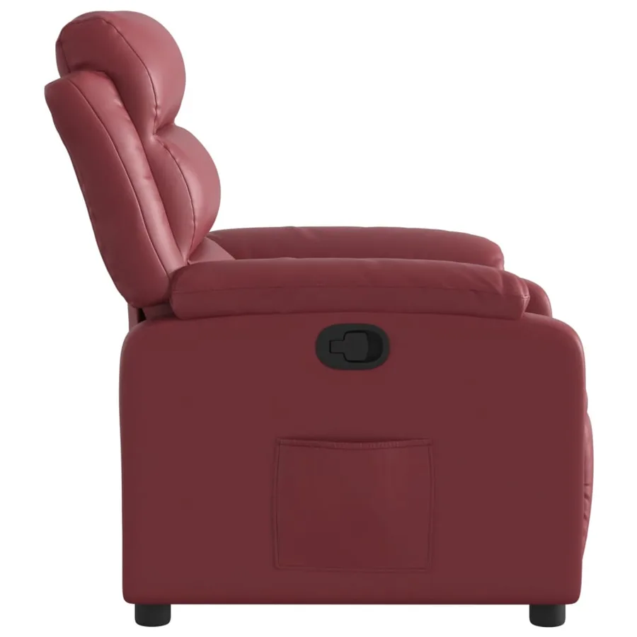 Fauteuil inclinable Rouge bordeaux Similicuir - 7