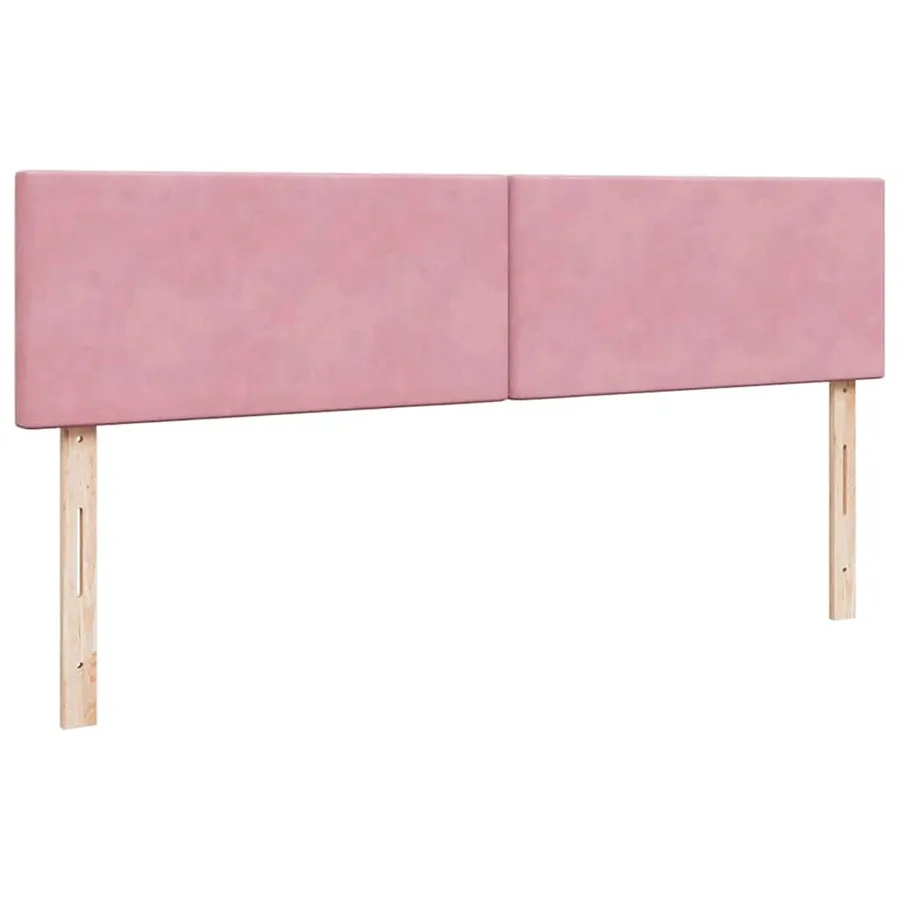 Cadre de lit ottoman avec matelas rose 160x200 cm velours - 10