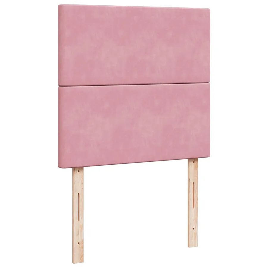 Cadre de lit ottoman avec matelas rose 160x200 cm velours - 13