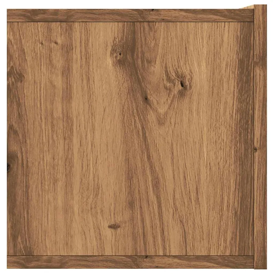 Meuble TV mural chêne artisanal 120x30x30 cm bois d'ingénierie - 5