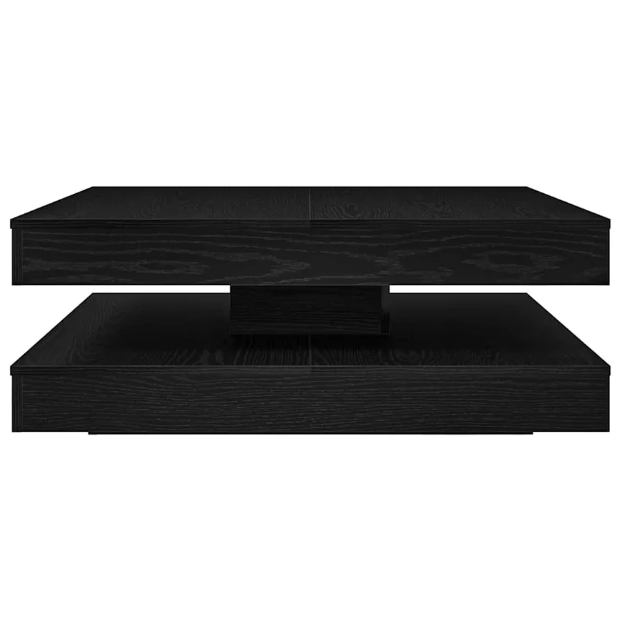 Table basse rotative à 360 degrés chêne noir 90x90x34,5 cm - 4