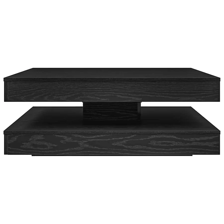 Table basse rotative à 360 degrés chêne noir 90x90x34,5 cm - 5