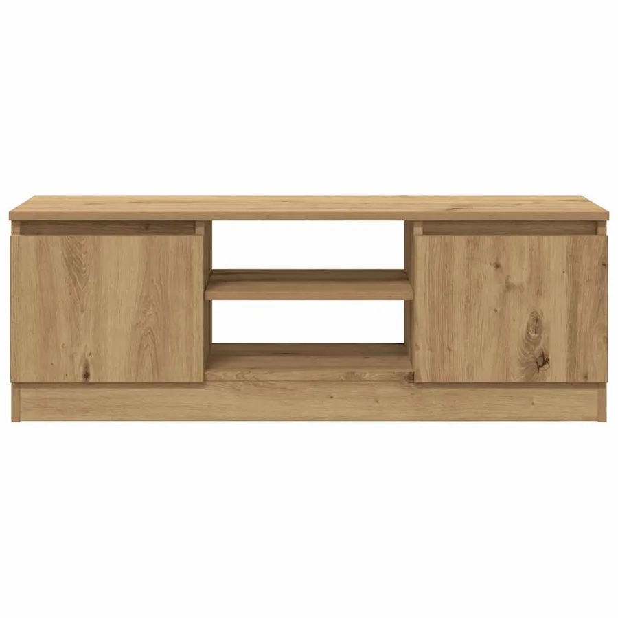 Meuble TV chêne artisanal 102x30x36 cm bois d'ingénierie - 4