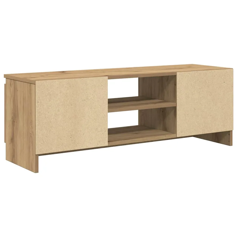 Meuble TV chêne artisanal 102x30x36 cm bois d'ingénierie - 6