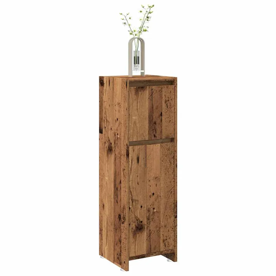 Armoire de salle de bain vieux bois 30x30x95 cm bois ingénierie - 3