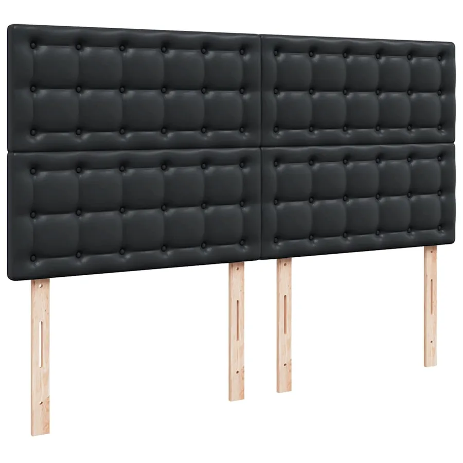 Cadre de lit ottoman avec matelas noir 200x200 cm similicuir - 10