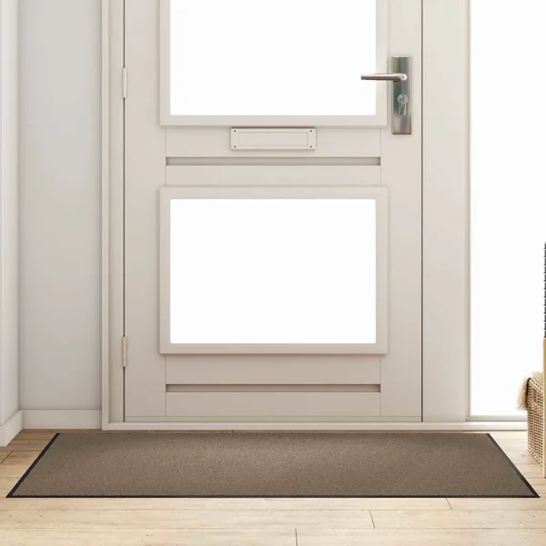 Tapis d'entrée Beige et Noir 90 x 150 cm 100% Polyamide