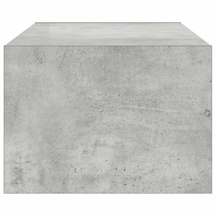 Meuble TV avec lumières LED gris béton 100X35,5x25 cm - 8