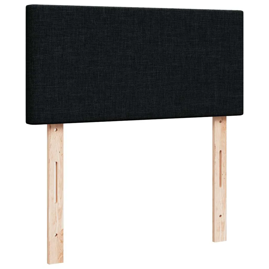 Cadre de lit ottoman avec matelas noir 80x200 cm tissu - 9