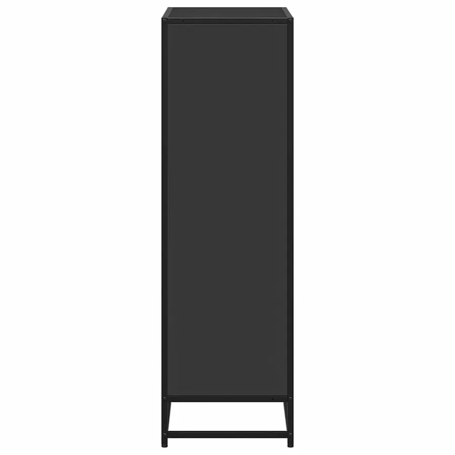 Bibliothèque noir 65,5x33x107,5 cm bois d'ingénierie - 5