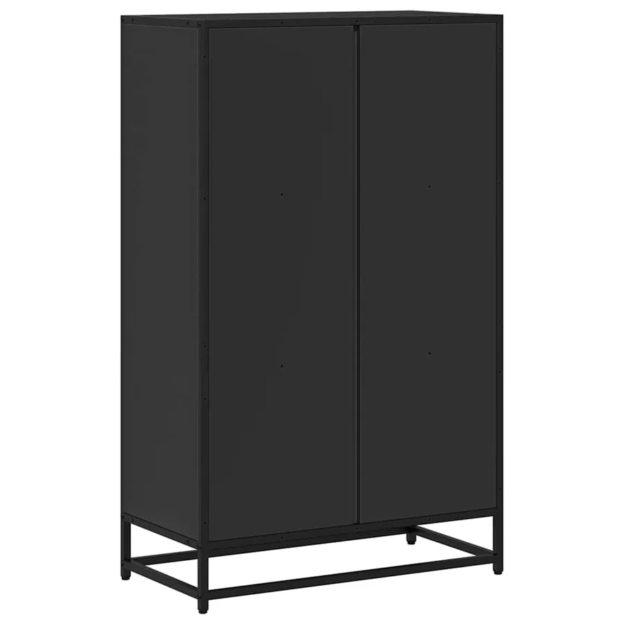 Bibliothèque noir 65,5x33x107,5 cm bois d'ingénierie - 6