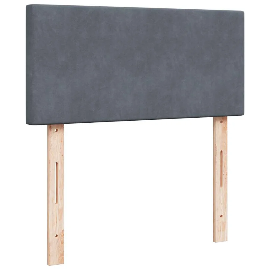 Cadre de lit ottoman avec matelas gris foncé 180x200cm velours - 10