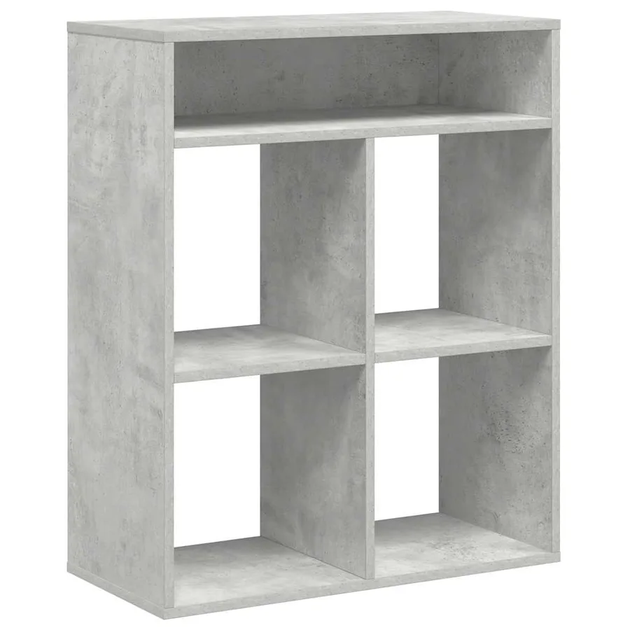 Bibliothèque gris béton 66x31x80 cm bois d’ingénierie - 2