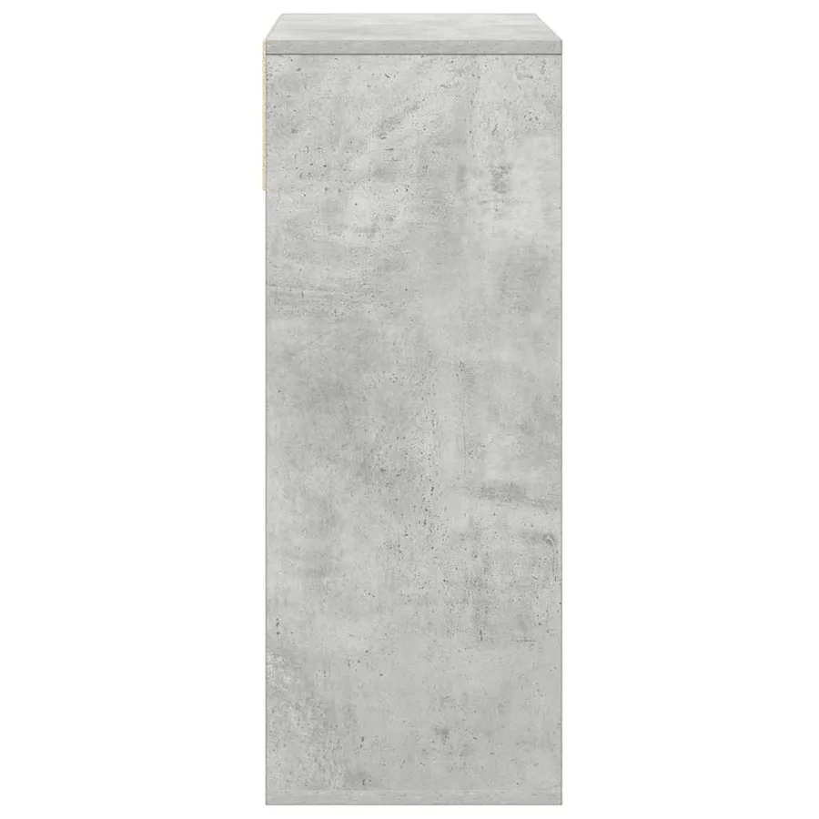 Bibliothèque gris béton 66x31x80 cm bois d’ingénierie - 5