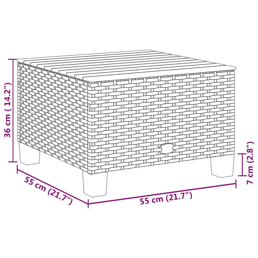 Salon de jardin avec coussins 9 pcs beige résine tressée - 12