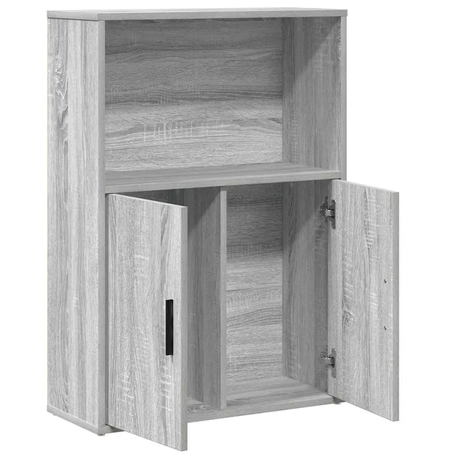 Bibliothèque sonoma gris 60x24x85 cm bois d'ingénierie - 5