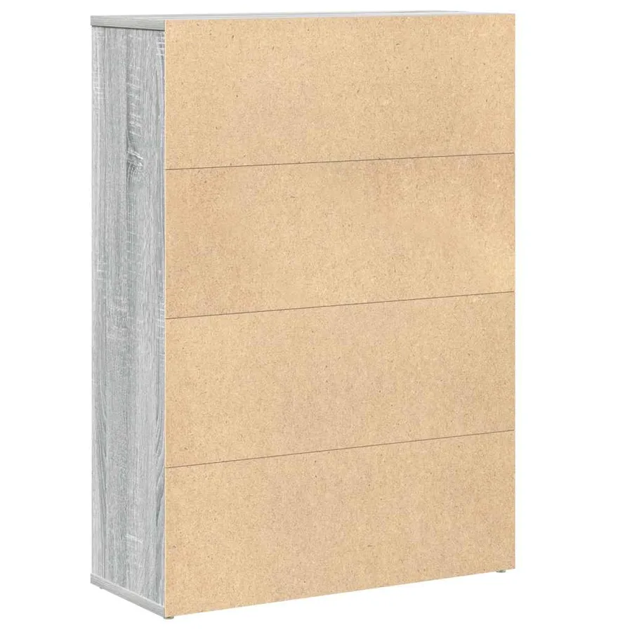 Bibliothèque sonoma gris 60x24x85 cm bois d'ingénierie - 7