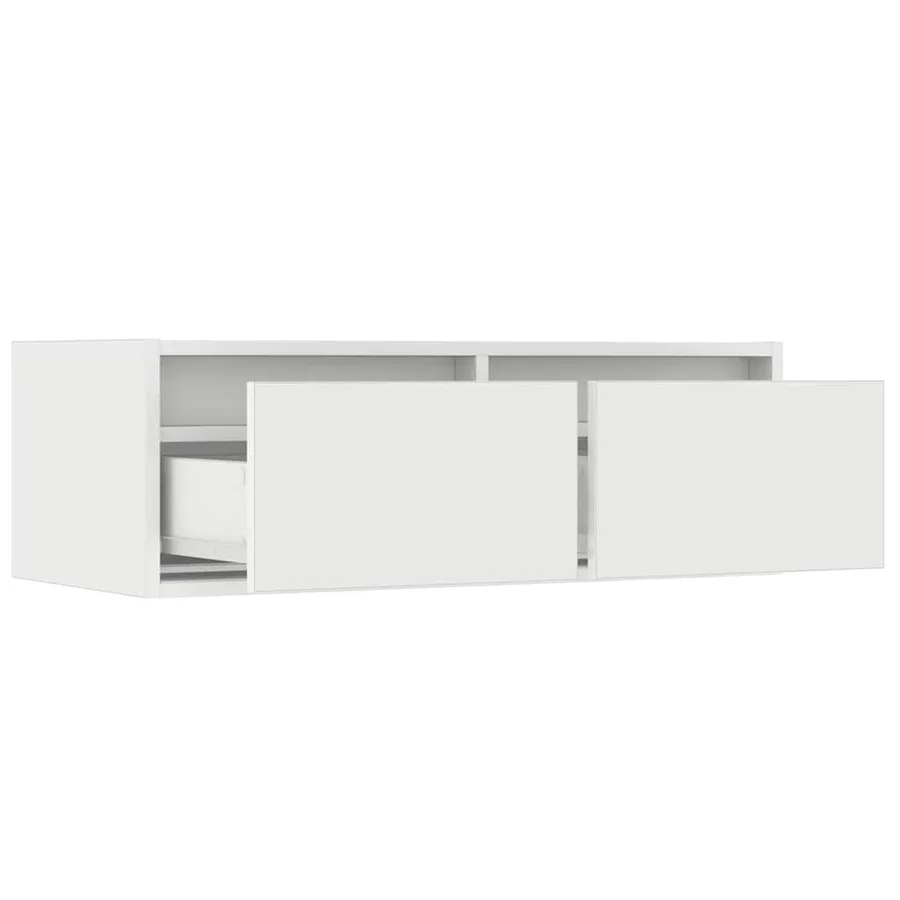 Meuble TV avec lumières LED blanc 75x35,5x25 cm - 10