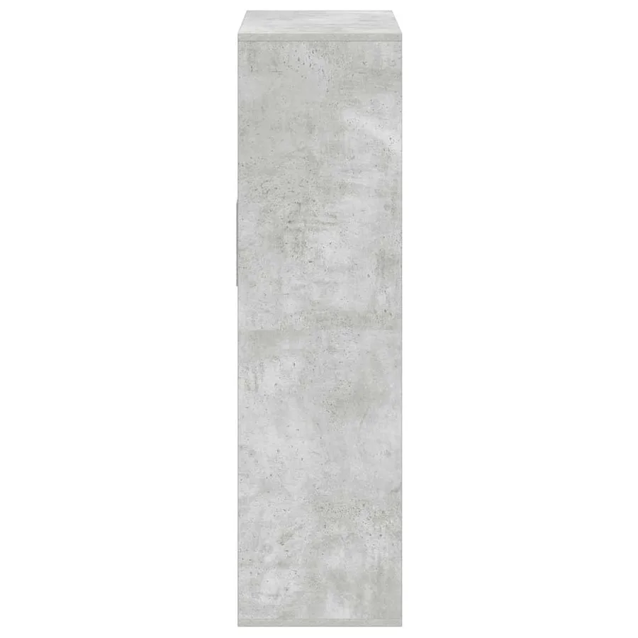 Bibliothèque gris béton 66x31x112 cm bois d'ingénierie - 5