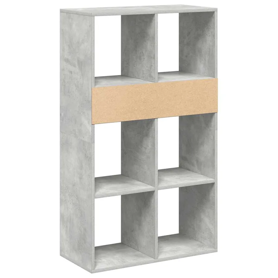 Bibliothèque gris béton 66x31x112 cm bois d'ingénierie - 6