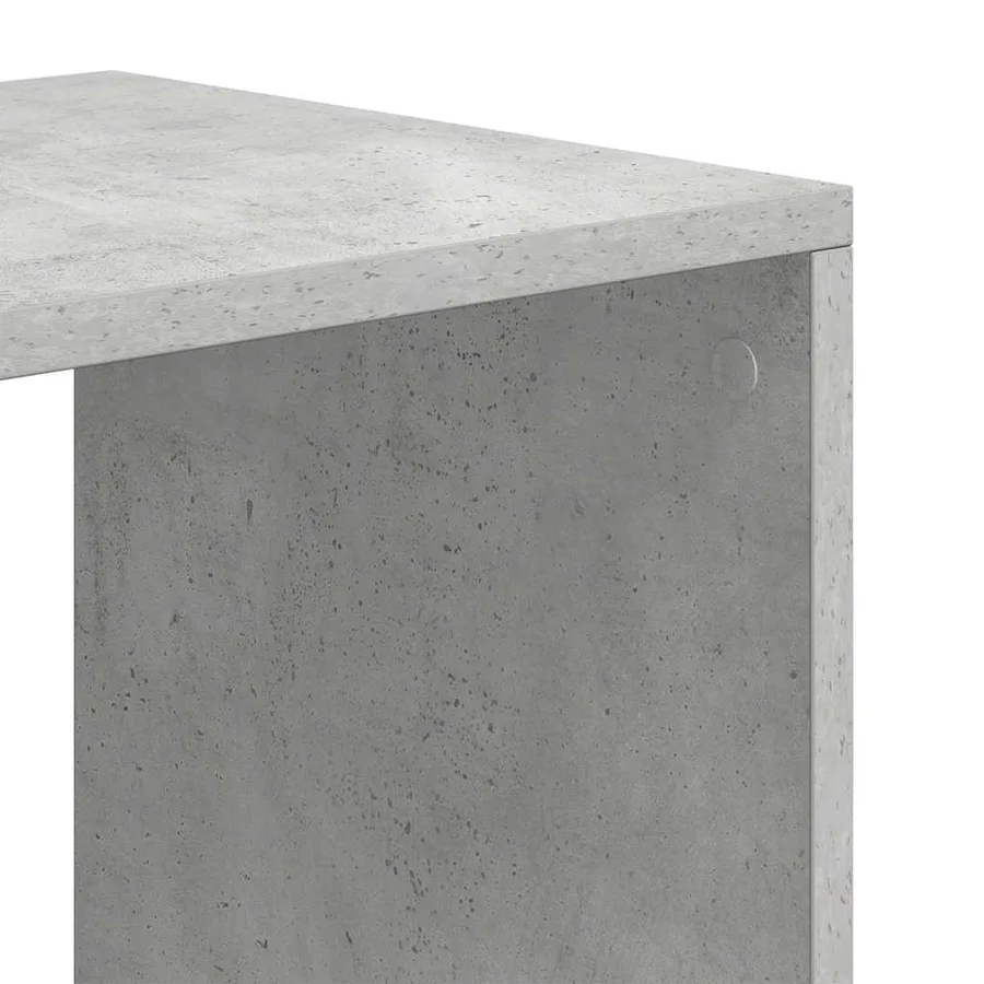 Bibliothèque gris béton 66x31x112 cm bois d'ingénierie - 7
