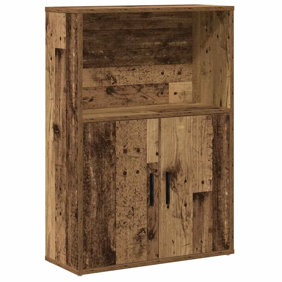 Bibliothèque vieux bois 60x24x85 cm bois d'ingénierie - 2