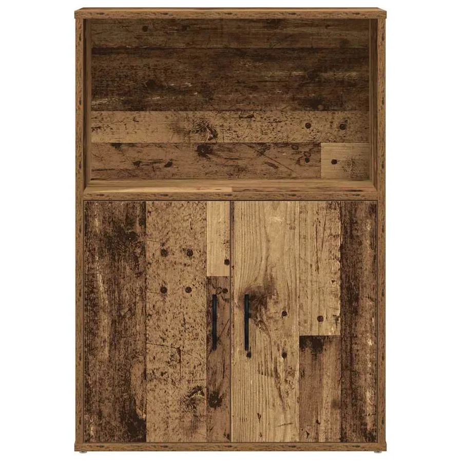 Bibliothèque vieux bois 60x24x85 cm bois d'ingénierie - 4