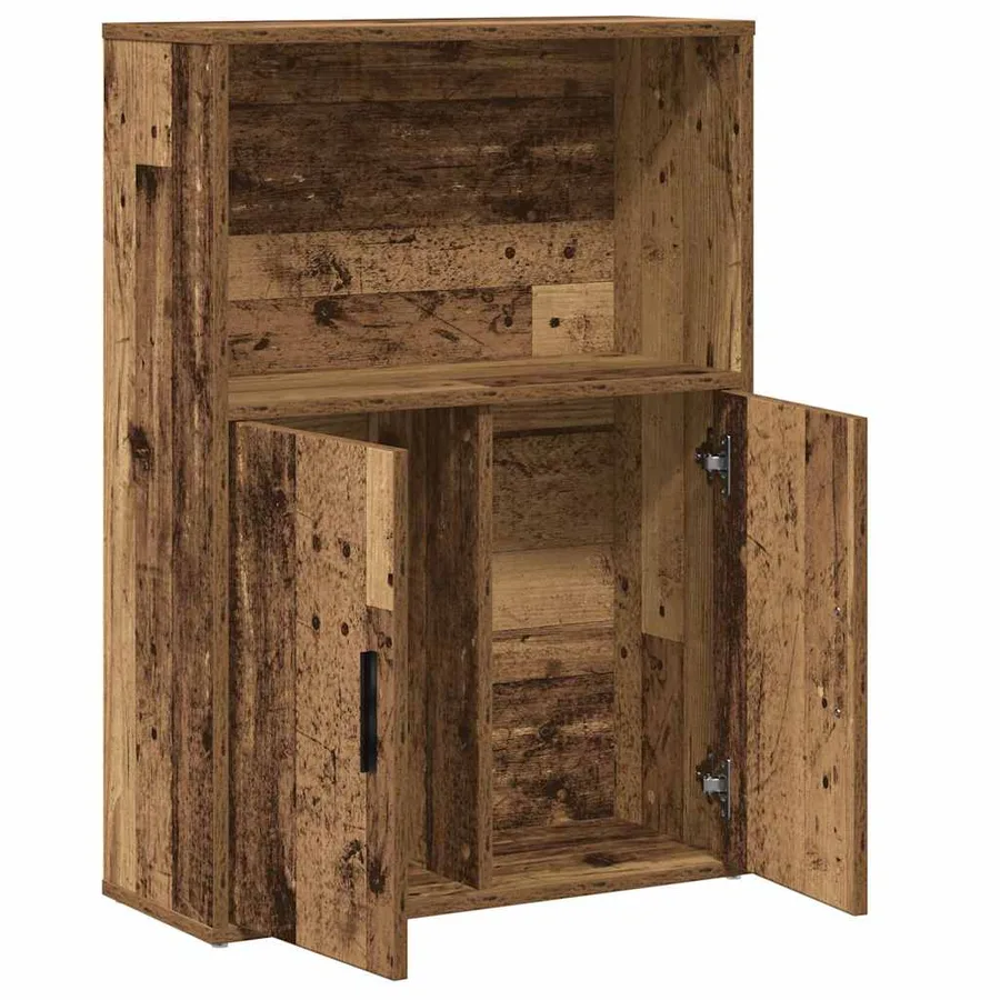 Bibliothèque vieux bois 60x24x85 cm bois d'ingénierie - 5