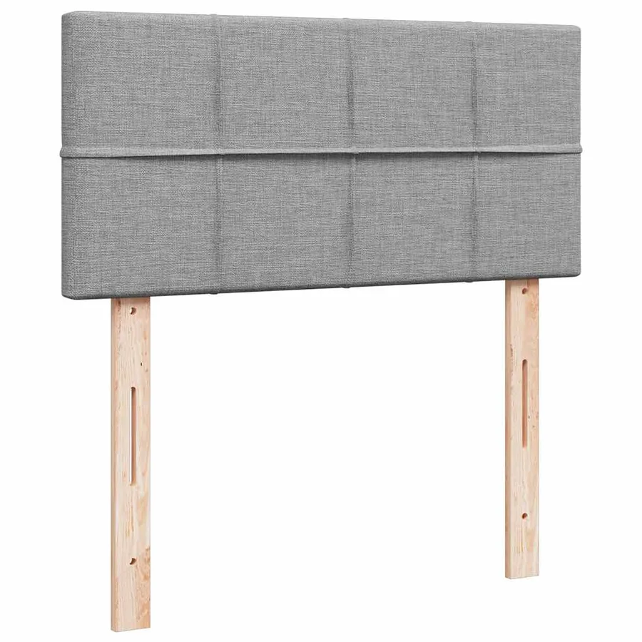 Cadre de lit ottoman avec matelas gris clair 80x200 cm tissu - 9