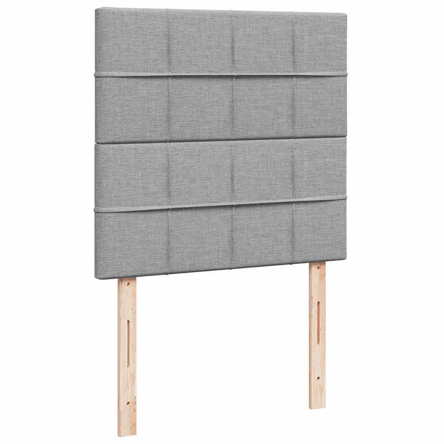 Lit ottoman avec matelas et LED Gris clair 80x200cm tissu - 10