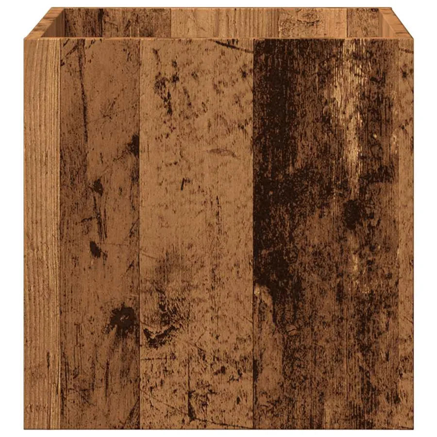 Jardinière vieux bois 40x40x40 cm bois d'ingénierie - 4