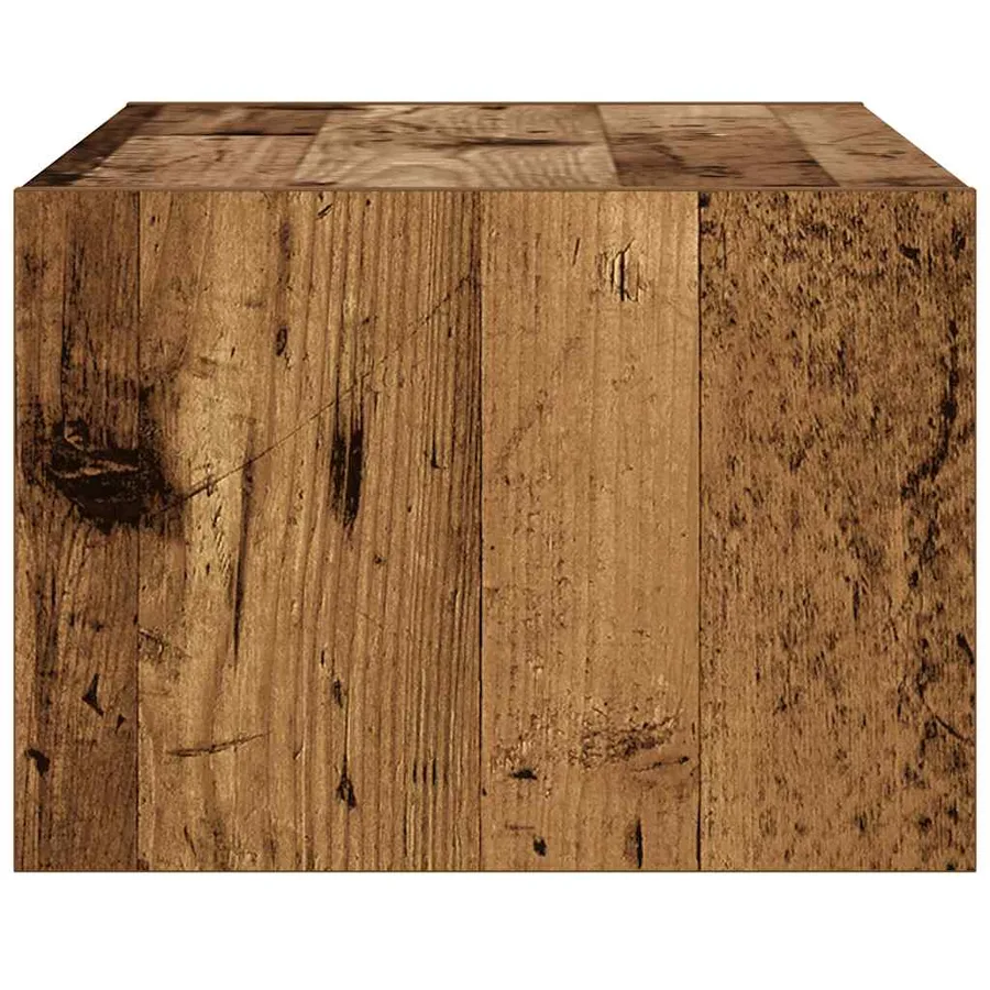 Meuble TV avec lumières LED vieux bois 75x35,5x25 cm - 8