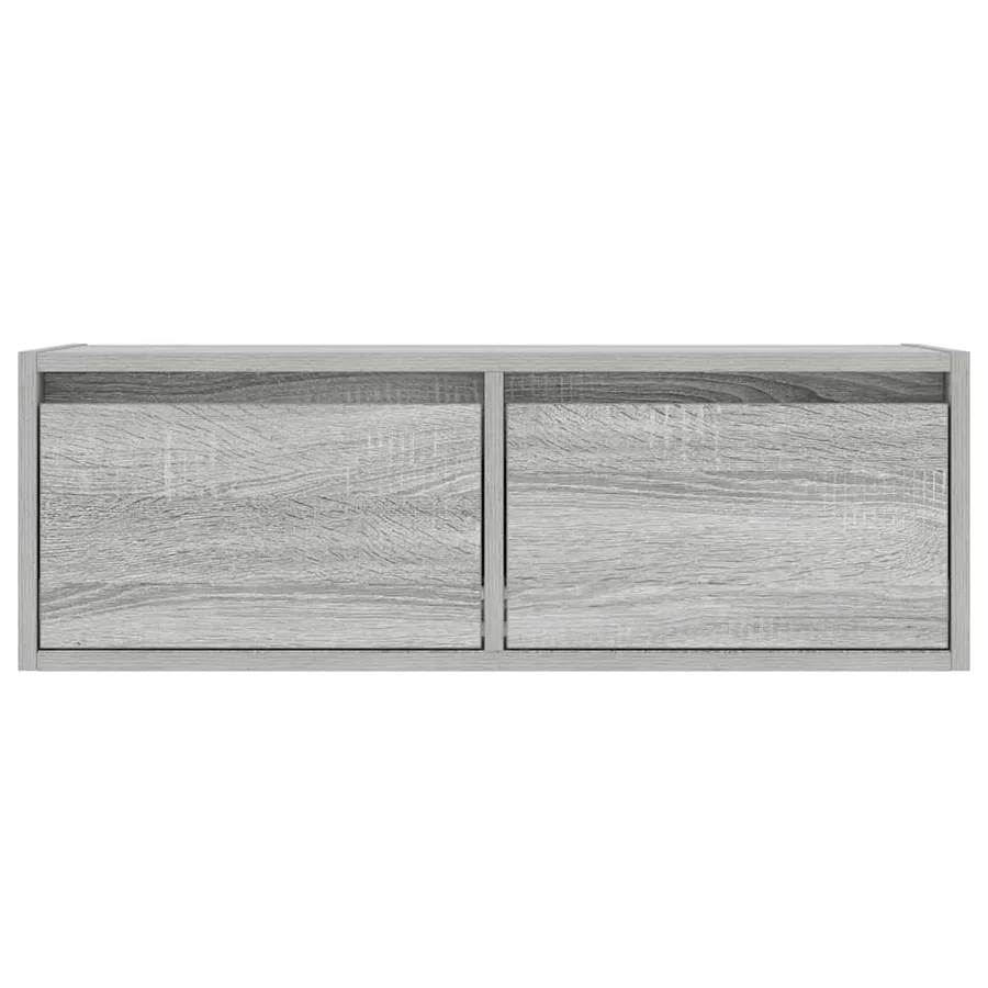 Meuble TV avec lumières LED sonoma gris 75x35,5x25 cm - 7