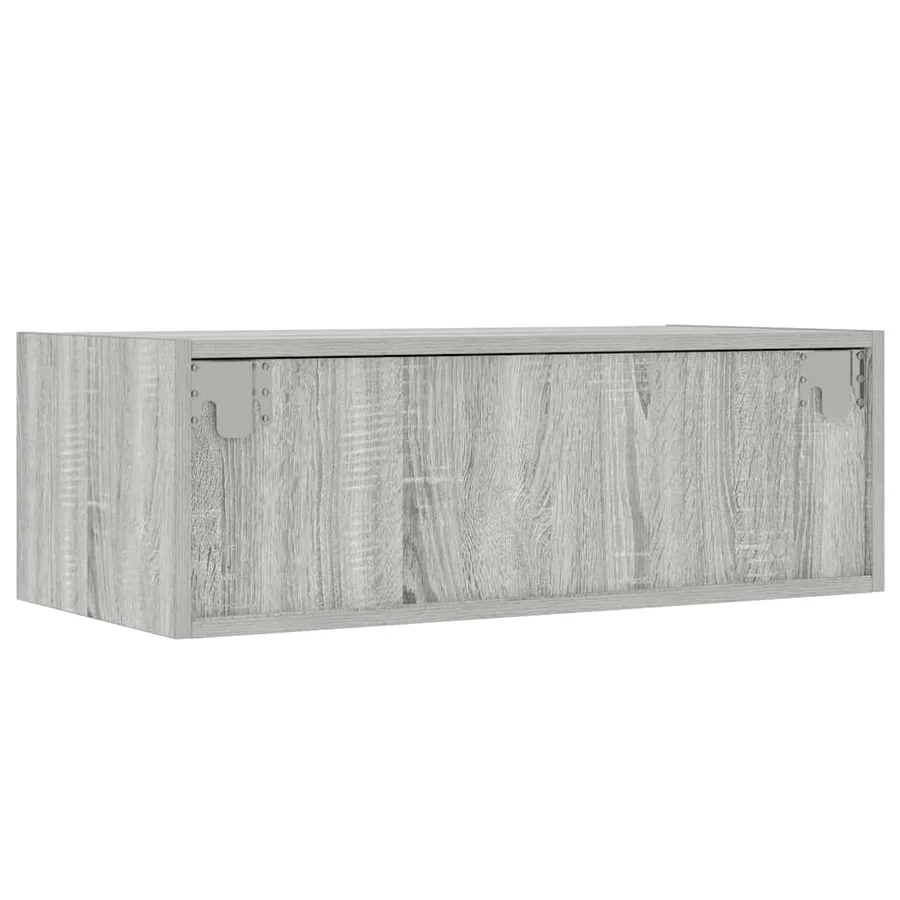 Meuble TV avec lumières LED sonoma gris 75x35,5x25 cm - 9