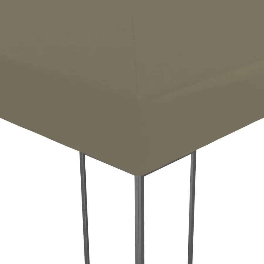 Chapiteau avec guirlande lumineuse à LED 3x3 m Taupe - 5
