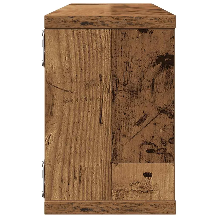Étagères murales cube 4 pcs vieux bois 60x15x23 cm - 6