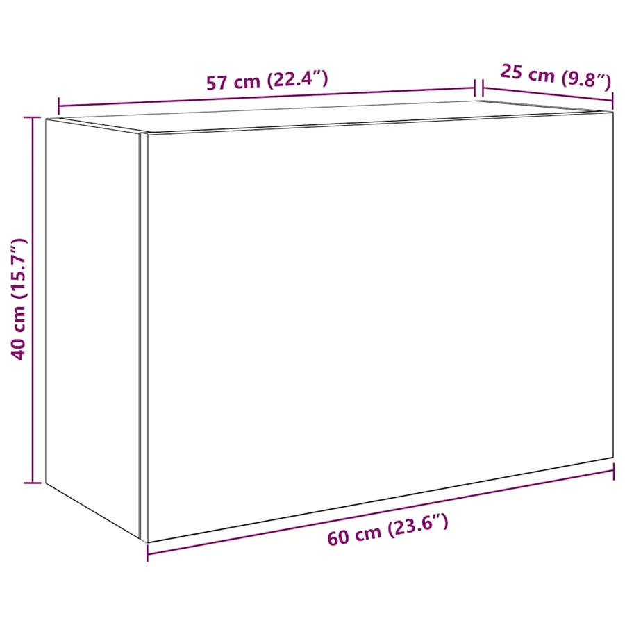 Armoire murale de bain chêne artisanal bois d'ingénierie - 12