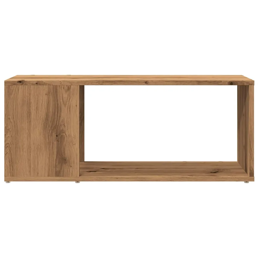 Meuble TV chêne artisanal 80x24x32 cm bois d'ingénierie - 5