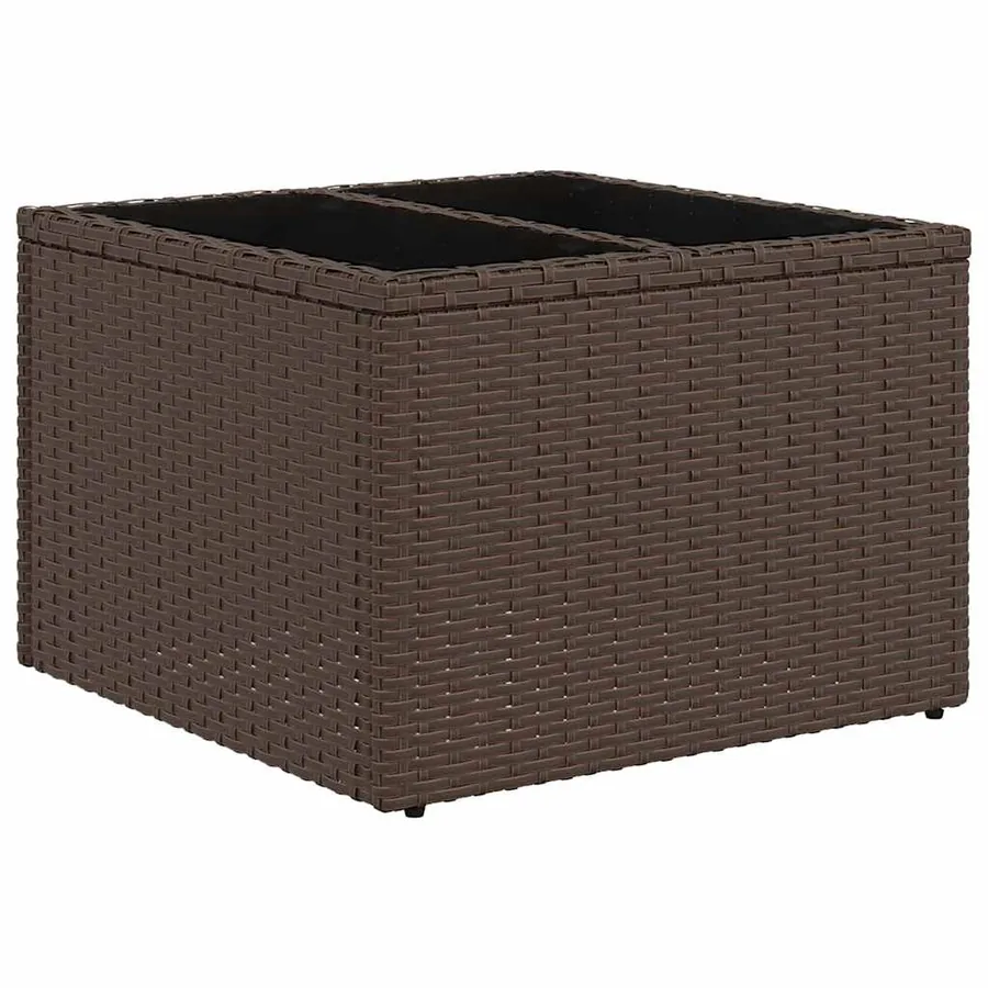 Salon de jardin avec coussins 6 pcs marron résine tressée - 6