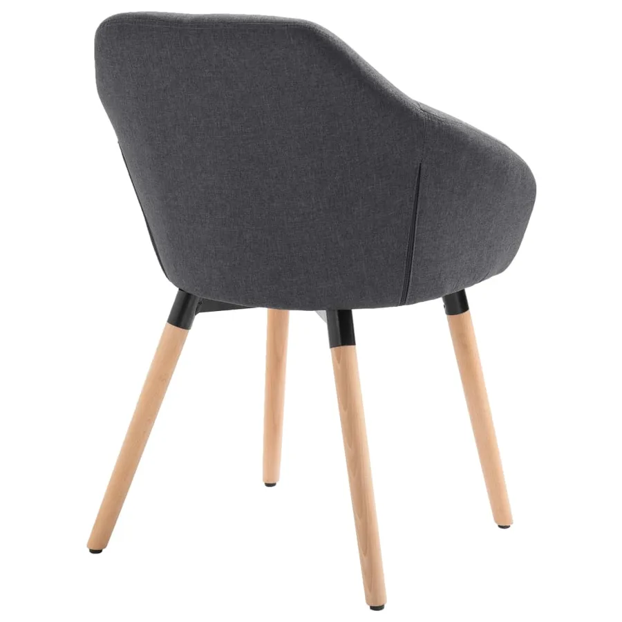 Chaises à manger lot de 6 gris foncé tissu - 6