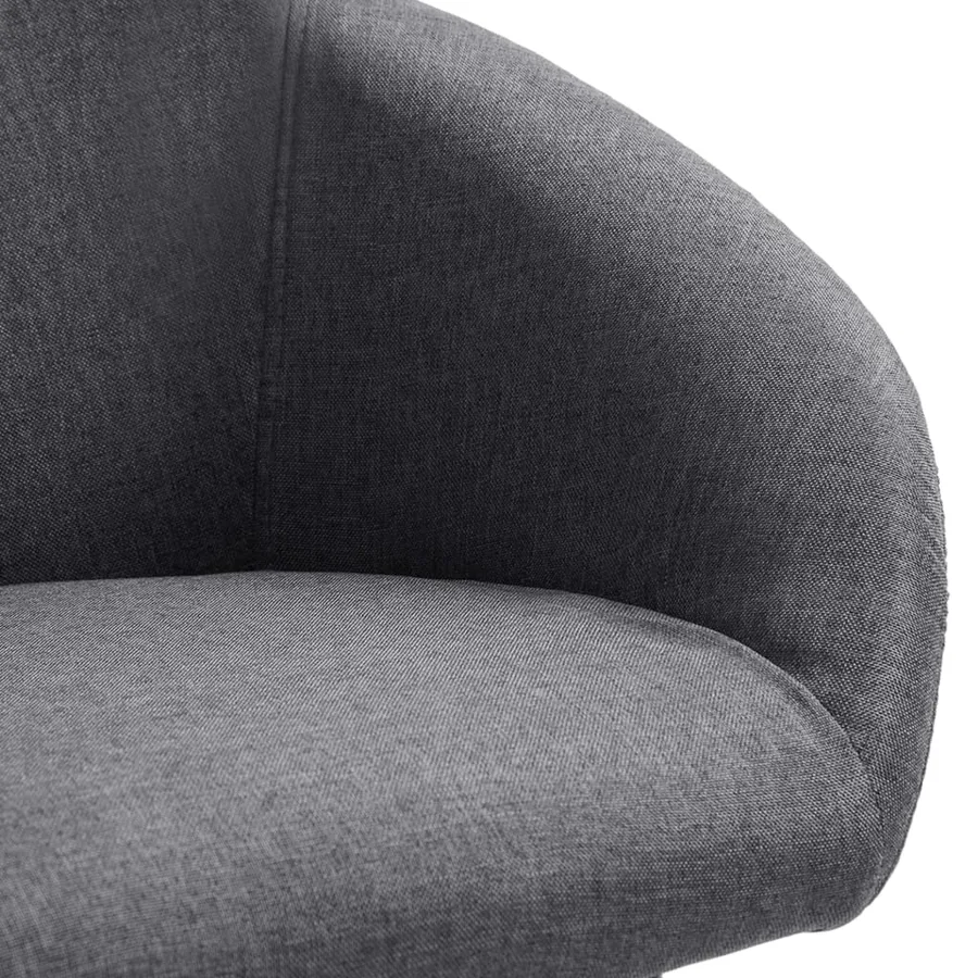 Chaises à manger lot de 6 gris foncé tissu - 7