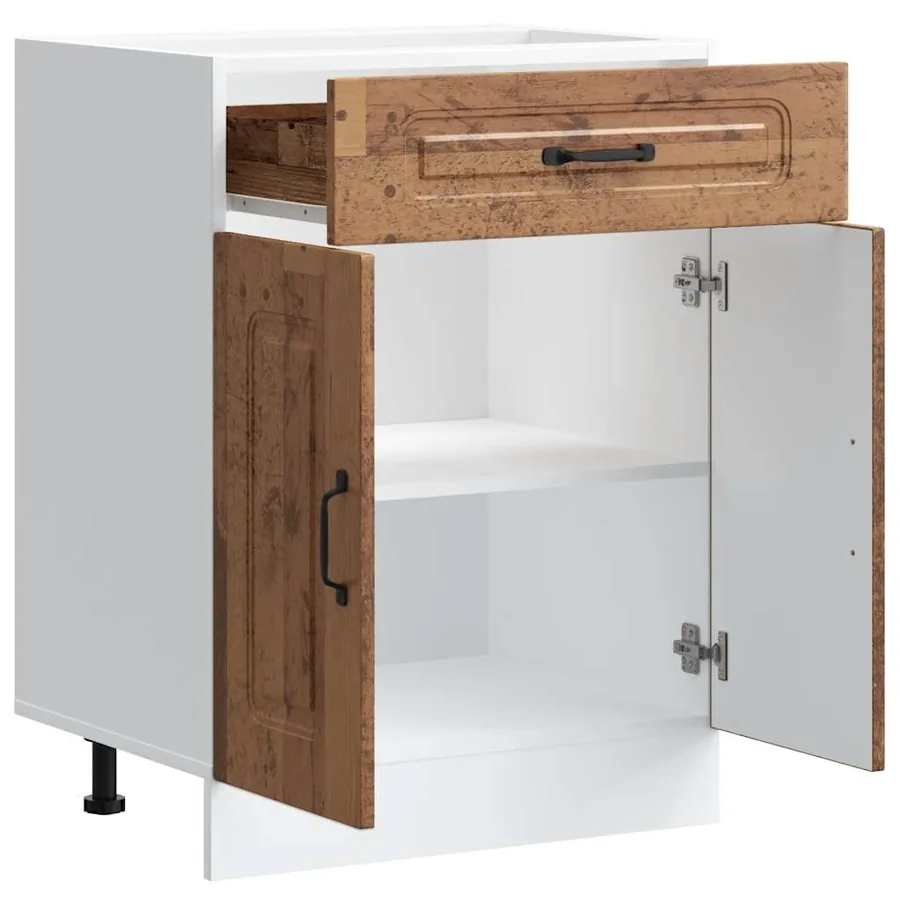 Armoire de cuisine Kalmar vieux bois bois d'ingénierie - 5